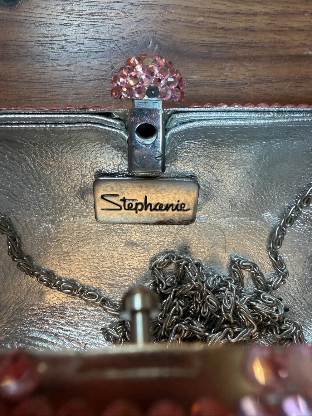 Stephanie Brand, swarovski Crystal Pink Crystal Evening Clutch.